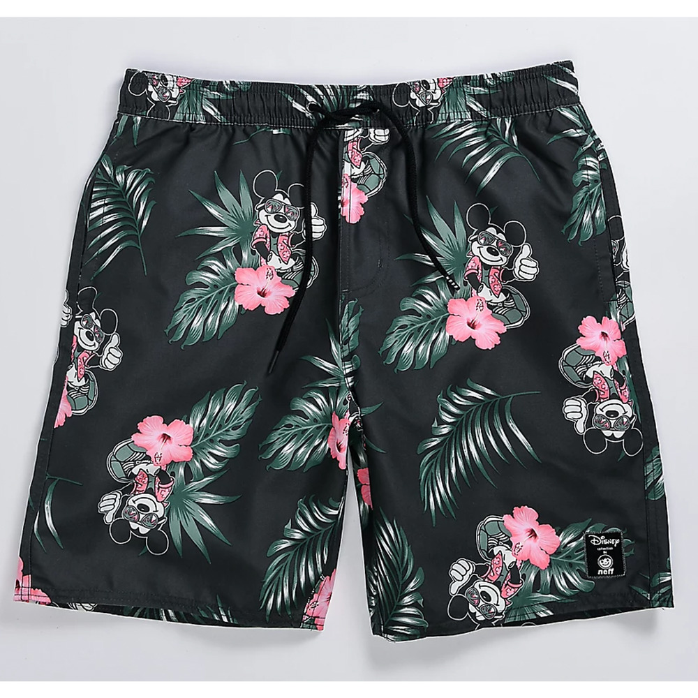 Neff x Disney Collection Hawaiian Mickey Mouse Swim Trunk Shorts Mens Size Large